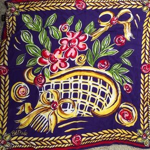 Bob Mackie Vibrant Purple and Yellow Scarf